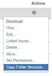 The new Copy Folder Structure option