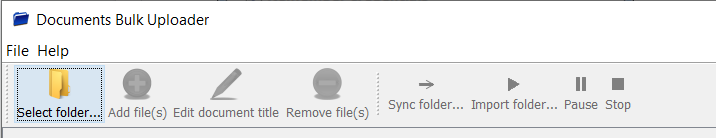 The button for selecting the source folder