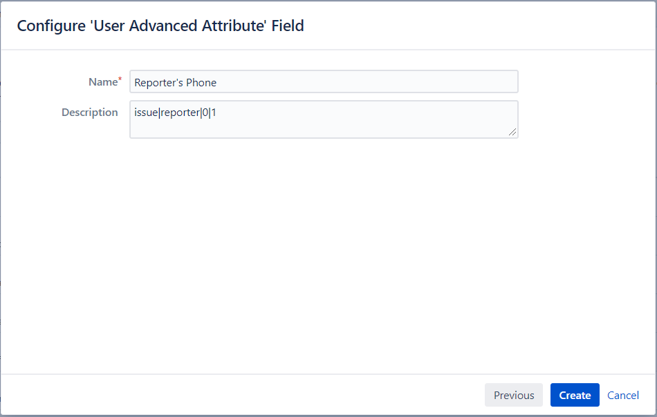 Adding a custom field of type User Advanced Attribute