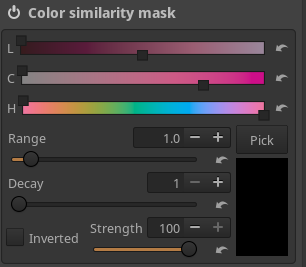 Color similarity mask