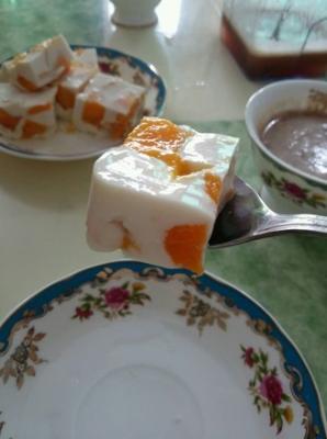 椰汁芒果冻 [7步 / 大概15分钟,榨汁 / 奶香味]