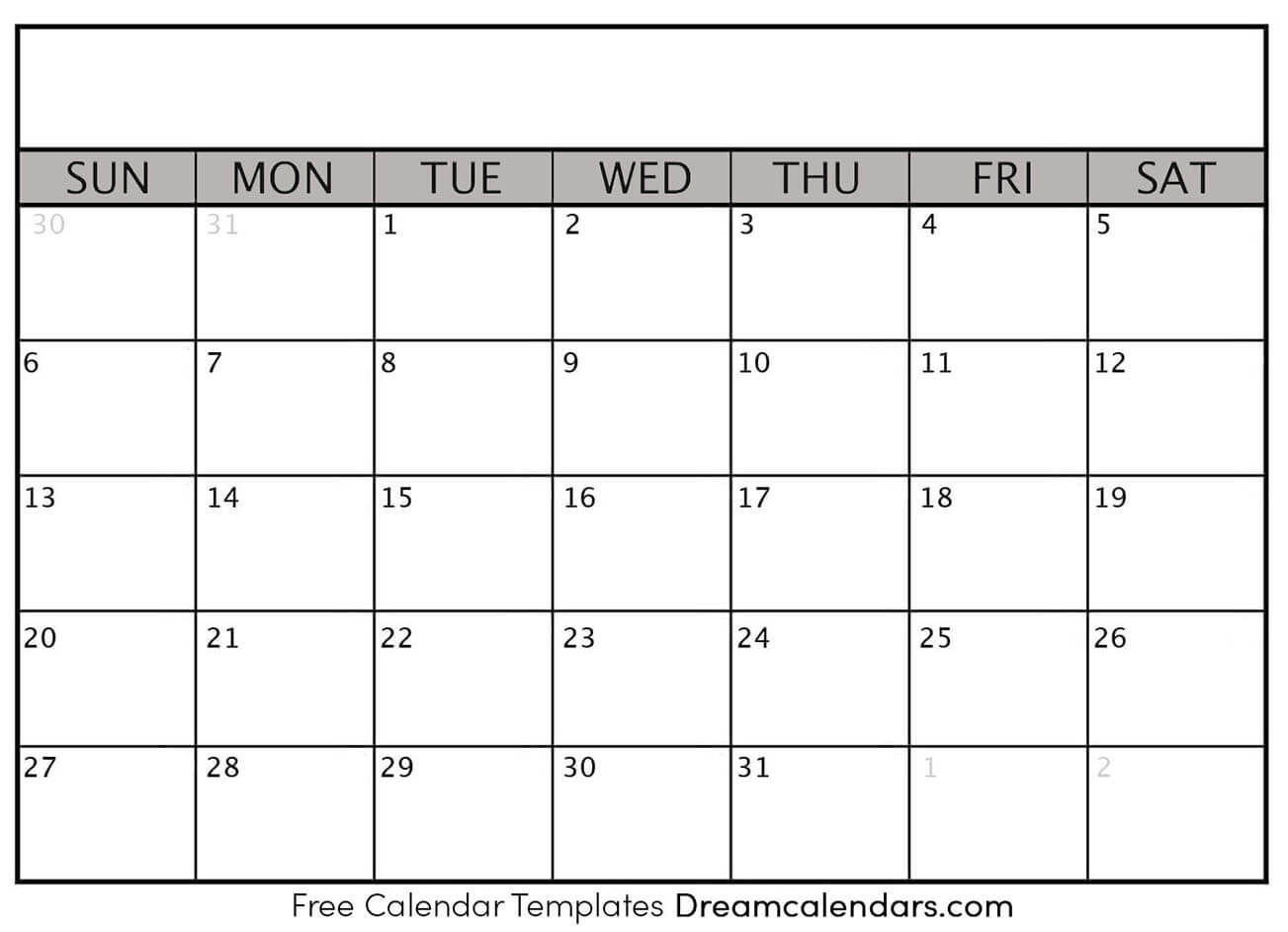 dreamcalendars / print / issues / #24 - Printable Blank Calendar Regarding Blank Calender Template