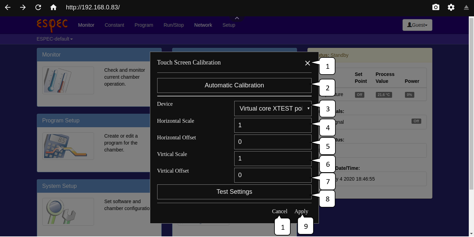 HMI Application Touch Screen Calibration