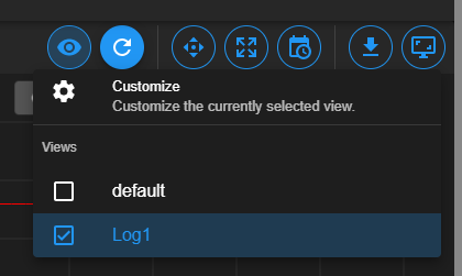 Select custom view Log1