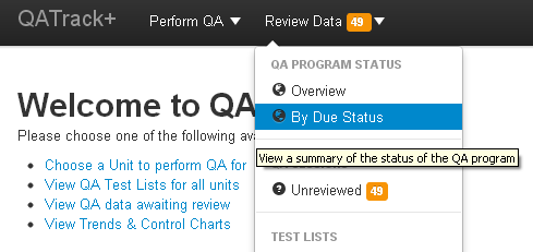 Review Test Lists By Due Status