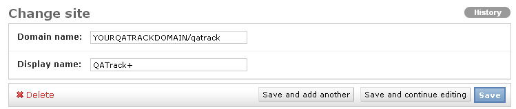 Setting the site name